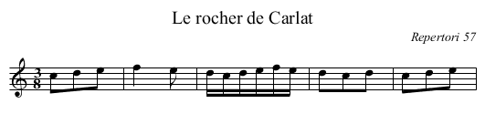 Le rocher de Carlat - staff notation