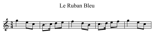Le Ruban Bleu - staff notation