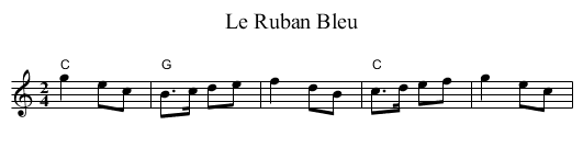 Le Ruban Bleu - staff notation
