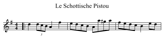 Le Schottische Pistou - staff notation