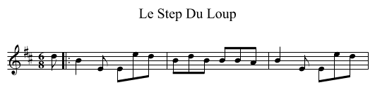 Le Step Du Loup - staff notation