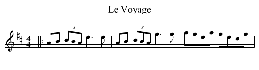 Le Voyage - staff notation
