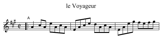 le Voyageur - staff notation