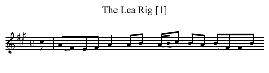 Lea Rig [1], The - staff notation