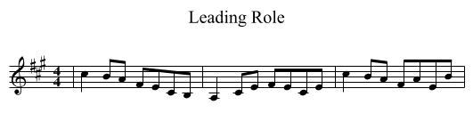 Leading Role - staff notation
