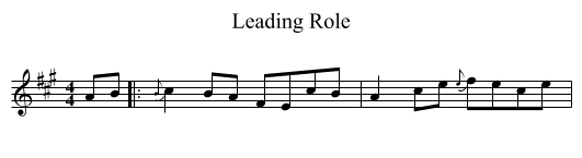 Leading Role - staff notation