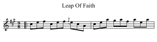 Leap Of Faith - staff notation