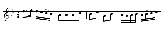 Leap Over the Garter - staff notation