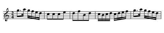 Leap over the Garter - staff notation