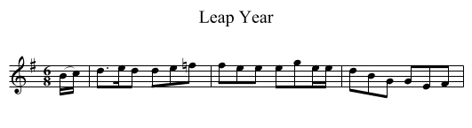 Leap Year - staff notation