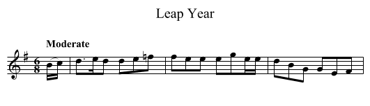 Leap Year - staff notation