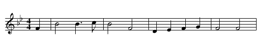 Leapfrog, Bledington - staff notation