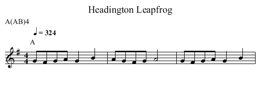 Leapfrog, Headington - staff notation
