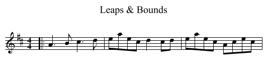Leaps & Bounds - staff notation