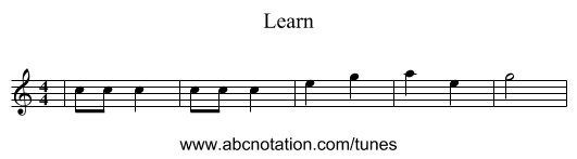 Learn - staff notation