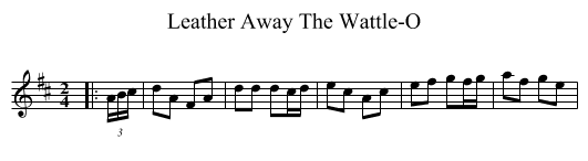 Leather Away The Wattle-O - staff notation