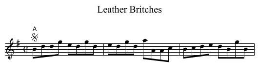 Leather Britches - staff notation