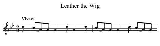 Leather the Wig - staff notation