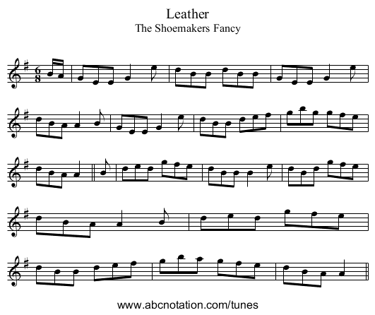 Leather - staff notation