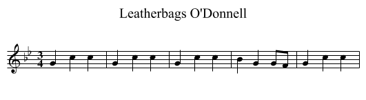 Leatherbags O'Donnell - staff notation