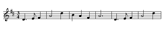 Leaving Lismore - staff notation