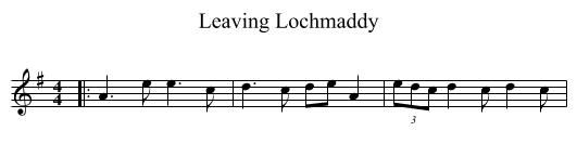 Leaving Lochmaddy - staff notation