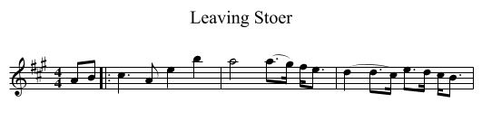 Leaving Stoer - staff notation