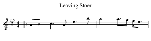 Leaving Stoer - staff notation