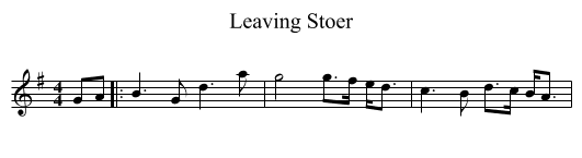 Leaving Stoer - staff notation