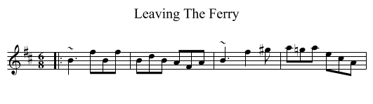 Leaving The Ferry - staff notation