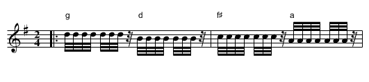 Lebedushka - staff notation