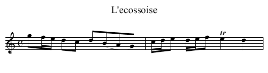 L'ecossoise - staff notation