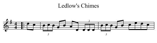 Ledlow's Chimes - staff notation
