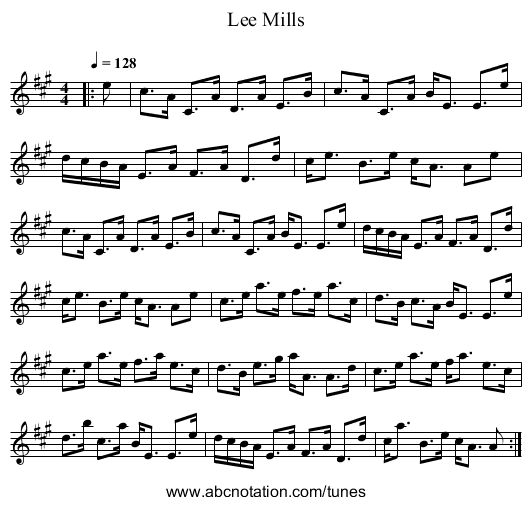 Lee Mills - staff notation