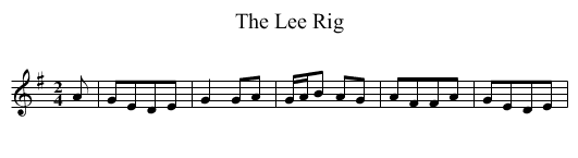 Lee Rig, The - staff notation