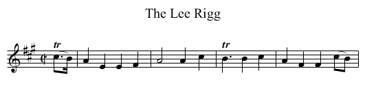 Lee Rigg, The - staff notation