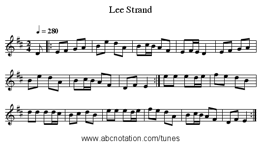 Lee Strand - staff notation