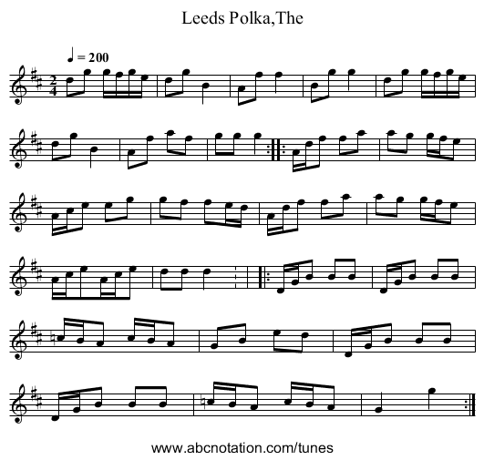 Leeds Polka,The - staff notation