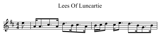 Lees Of Luncartie - staff notation