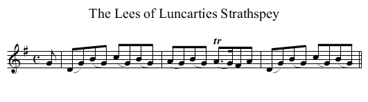 Lees of Luncarties Strathspey, The - staff notation