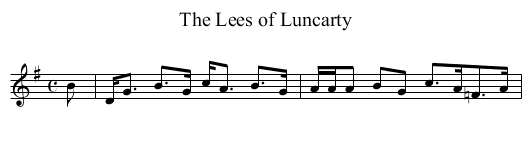 Lees of Luncarty, The - staff notation