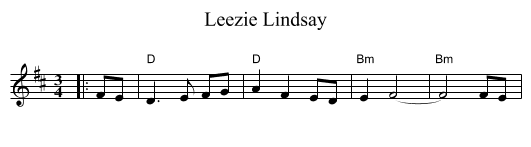 Leezie Lindsay - staff notation