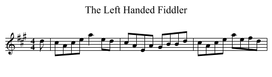 Left Handed Fiddler, The  - staff notation