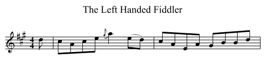 Left Handed Fiddler, The  - staff notation