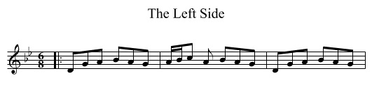 Left Side, The  - staff notation
