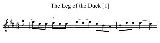 Leg of the Duck [1], The - staff notation