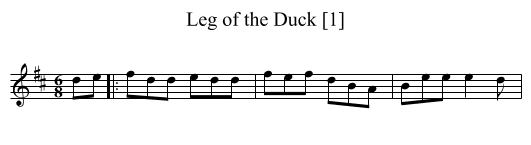 Leg of the Duck [1] - staff notation