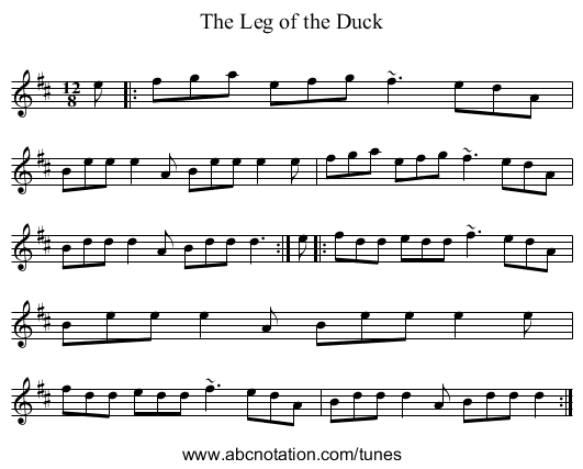 Leg of the Duck, The - staff notation