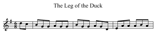 Leg of the Duck, The - staff notation