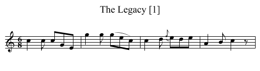 Legacy [1], The - staff notation